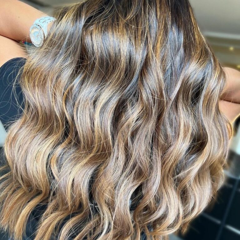long soft golden highlights